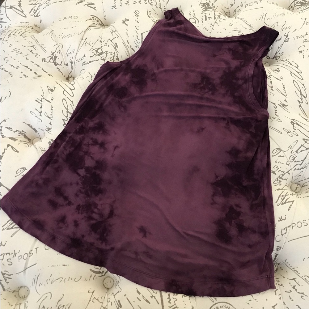 American Eagle tie dye maroon viscose tank SZ L